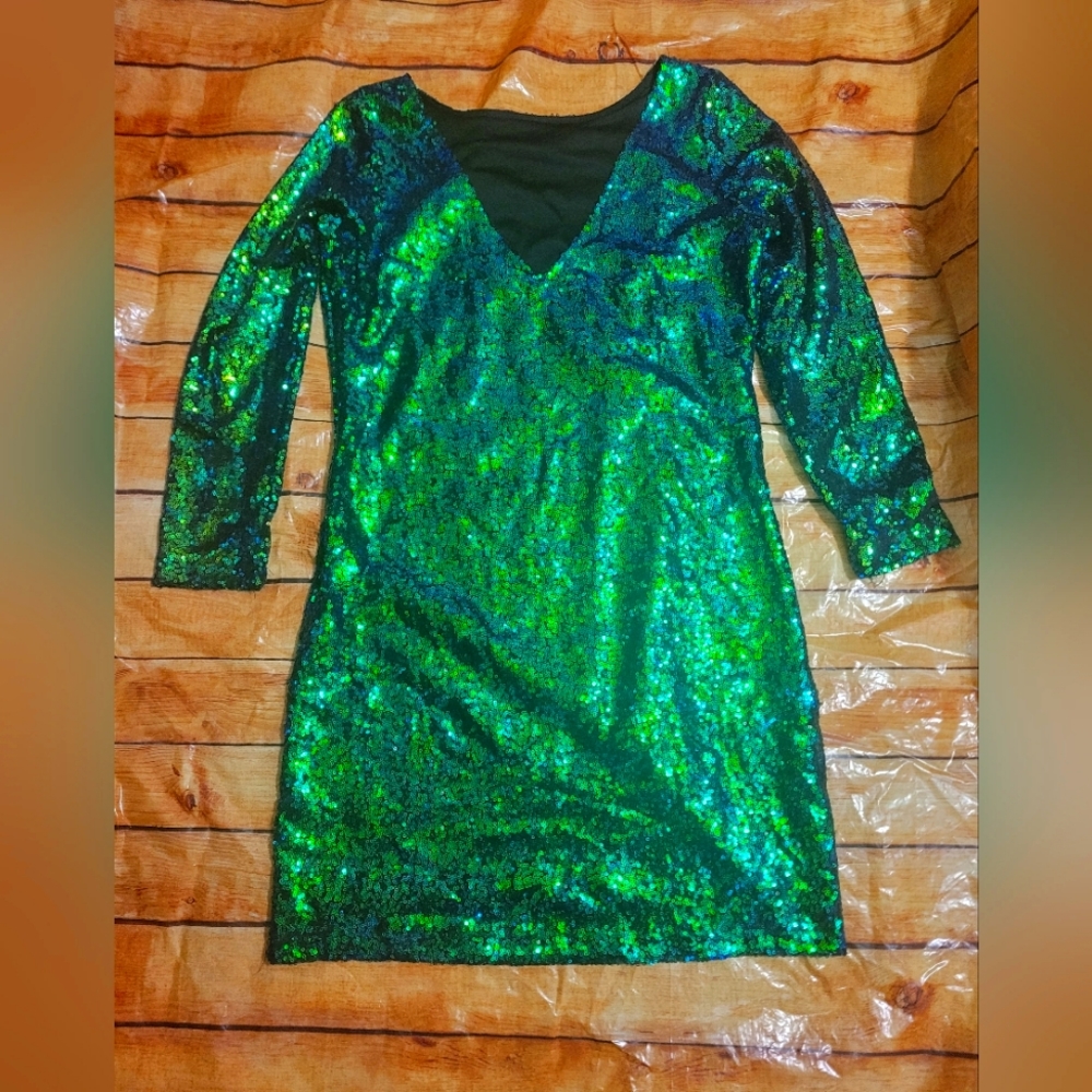 Green party dress